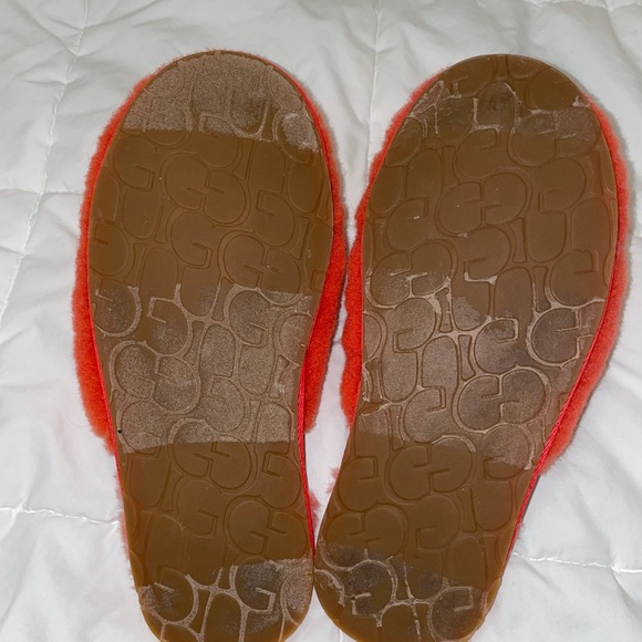 🔥SOLDOUT🔥RARE UGG FLUFFETTE CLOG SLIPPER LAVA FLOW NEON ORANGE RED SUEDE🔥8🔥 - Picture 2 of 4